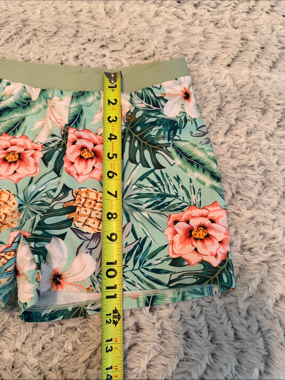 Tropical Sage & Floral Tankini Set Boy Shorts M NWOT Womens - Picture 9 of 11
